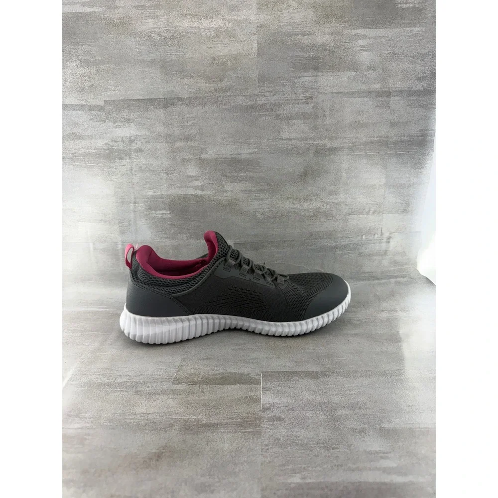 Skechers Work Slip Resistant Shoes Women Sz 9 Wide Grey Pink 77260W Relaxed Fit